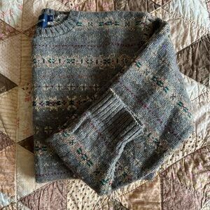 Ralph Lauren hand knit fair isle Crewneck Sweater